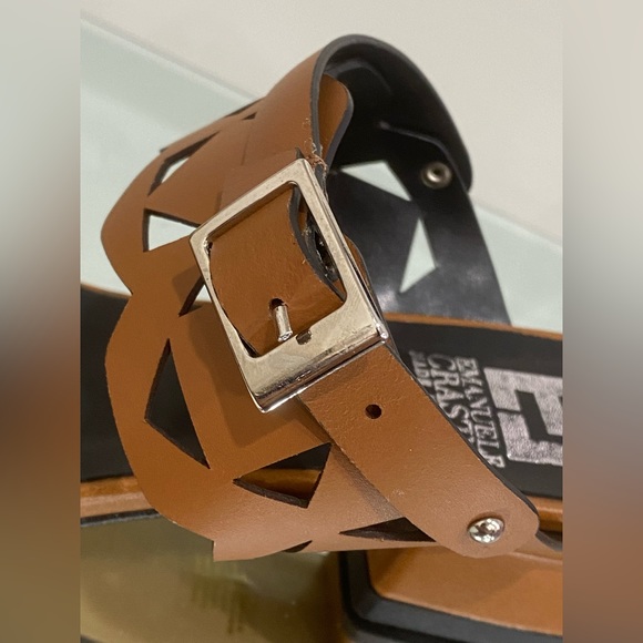 Emanuel’s Crasto Leather Sandals / Mules in Mid Brown size 40 - Picture 8 of 15